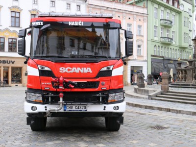 Slavnostní předání cisternové automobilové stříkačky JSDH Olomouc - Chválkovice