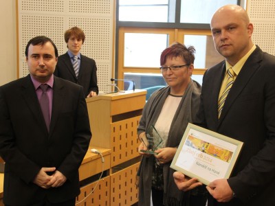 Předávání cen v krajském kole soutěže Zlatý erb