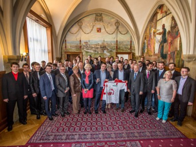 Hejtman s primátorem přijali hokejisty HC Olomouc