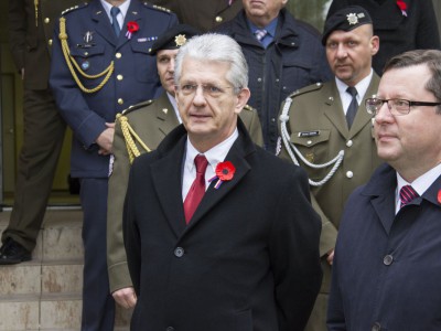 Hejtman uctil památku obětí vojenských konfliktů a poděkoval válečným veteránům