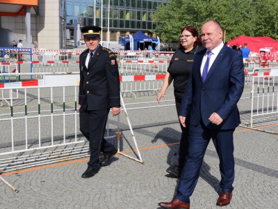 Hejtman Ladislav Okleštěk zahájil soutěž o nejtvrdšího hasiče