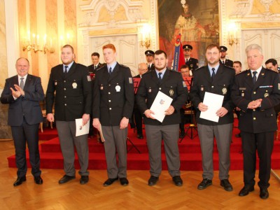 Slavnostní shromáždění policistů z olomouckého ředitelství