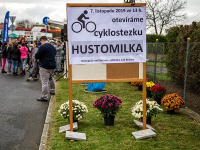 Slavnostní otevření Stezky pro cyklisty a chodce se společným provozem Hustopeče nad Bečvou – Milotice nad Bečvou