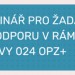 Webinář pro žadatele o podporu v rámci výzvy 024 OPZ+ 