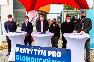 Podepsáno. Olomoucký kraj povede trojkoalice stran Piráti a STAN, Spojenci – Koalice pro Olomoucký kraj a ODS