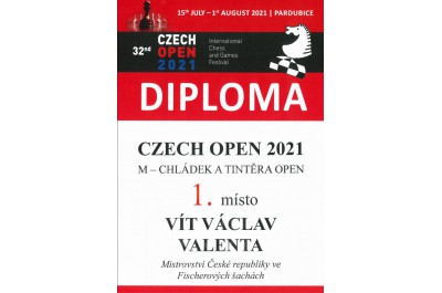 Poděkování pro mistra republiky ve Fischerových šachách