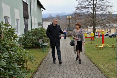 Sociální služby na Jesenicku (Centrum sociálních služeb Jeseník). O to, jak fungují, se přímo v terénu zajímal náměstek Slavotínek