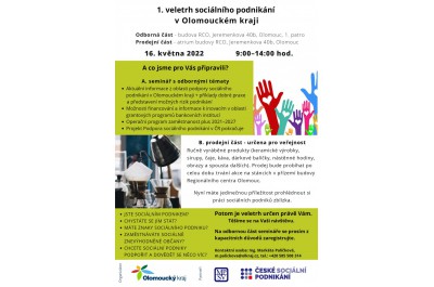 1. veletrh sociálního podnikání v Olomouckém kraji