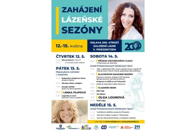 Zahájení lázeňské sezóny 2022, oslavujeme 200 let