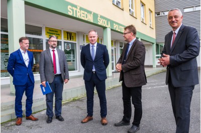 Ministr školství Petr Gazdík v Olomouci. Potkal se s učiteli i krajskými radními