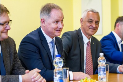 Ministr školství Petr Gazdík v Olomouci. Potkal se s učiteli i krajskými radními