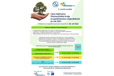 Cena hejtmana Olomouckého kraje za společenskou odpovědnost - seminář pro zájemce o účast v soutěži