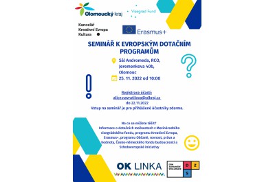 Seminář k evropským dotačním programům