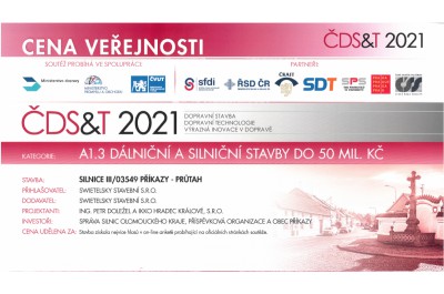 Žula místo asfaltu. Nová cesta v Příkazech získala cenu veřejnosti