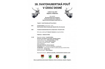 18. Svatohubertská pouť v údolí Desné