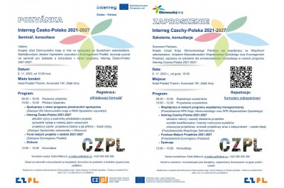 Pozvánka na seminář Interreg Česko – Polsko 2021 – 2027