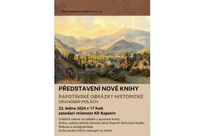 Představení knihy Rapotínské obrázky historické