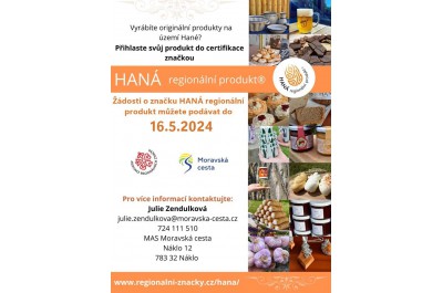 HANÁ regionální produkt_žádost o značku