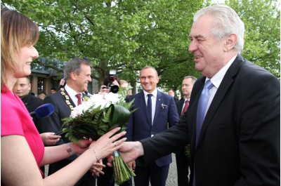 Prezident Zeman zahájil třídenní návštěvu Olomouckého kraje