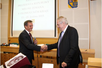 Prezident Zeman zahájil třídenní návštěvu Olomouckého kraje