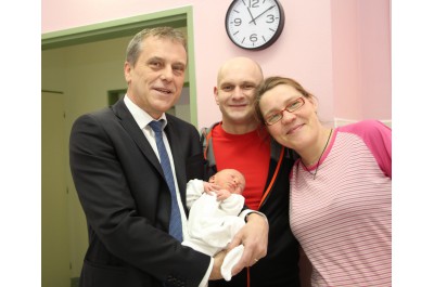 Hejtman Rozbořil navštívil prvního letošního občánka Olomouckého kraje