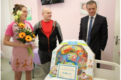 Hejtman Rozbořil navštívil prvního letošního občánka Olomouckého kraje