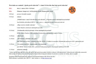 V Olomouci proběhne seminář „Spolu proti rakovině“