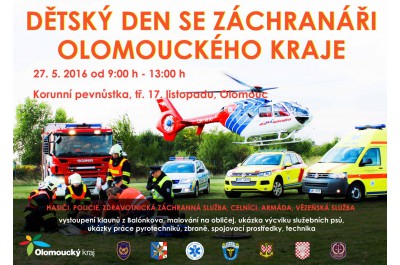 Dětský den se záchranáři Olomouckého kraje. Už tento pátek v areálu Korunní pevnůstky