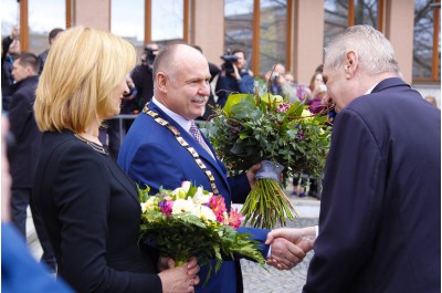 Prezident Miloš Zeman zahájil návštěvu Olomouckého kraje