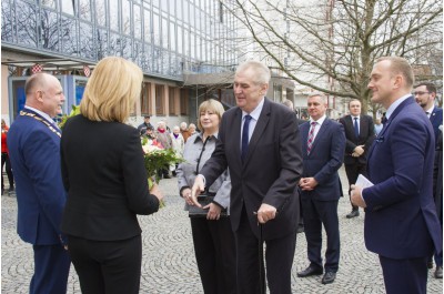 Prezident Miloš Zeman zahájil návštěvu Olomouckého kraje