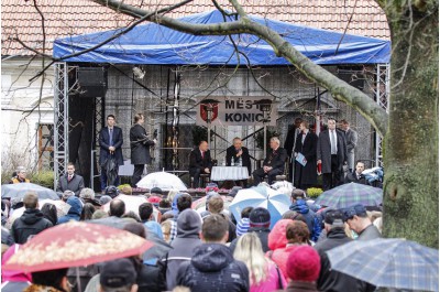 Setkáním s obyvateli Konicka završil prezident Miloš Zeman návštěvu Olomouckého kraje