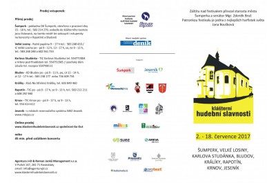 Klášterní hudební slavnosti 2017 odhalily svůj program