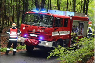 Hasiči bojovali s rozsáhlým lesním požárem u hranic s Polskem. V rámci cvičení Forest Fire 2017