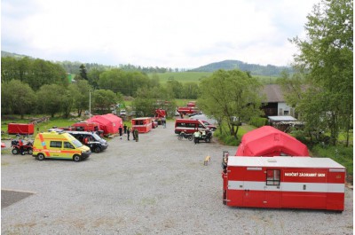 Hasiči bojovali s rozsáhlým lesním požárem u hranic s Polskem. V rámci cvičení Forest Fire 2017