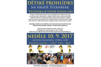 Speciální dětské prohlídky a půjčovna dětských kostýmů na hradě Šternberk