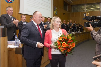 Hejtman Olomouckého kraje Ladislav Okleštěk ocenil Darinu Nešporovou