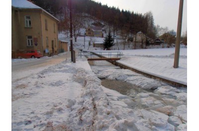 Ledové kry na Oskavě