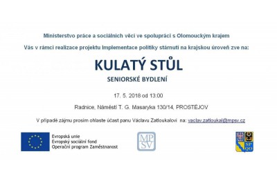 Kulatý stůl - seniorské bydlení