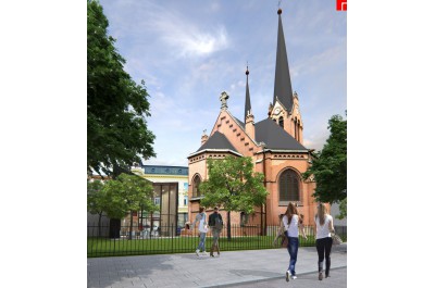 Červený kostel změní vše. Kromě barvy      Vizualizace: atelier-r