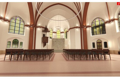 Červený kostel změní vše. Kromě barvy Vizualizace: atelier-r