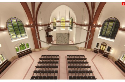 Červený kostel změní vše. Kromě barvy Vizualizace: atelier-r