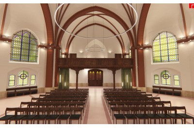 Červený kostel změní vše. Kromě barvy Vizualizace: atelier-r