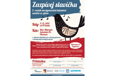 Zazpívej slavíčku - 2. ročník mezigenerační talentové soutěže ve zpěvu 