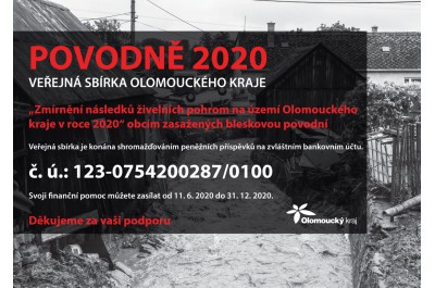 Kraj rozjíždí sbírku na pomoc lidem, které zasáhla povodeň 