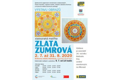 Výstava obrazů slabozraké malířky Zlaty Zumrové