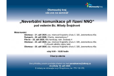 Pozvánka na seminář Neverbální komunikace