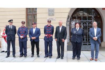 Slavnostní předání cisternové automobilové stříkačky JSDH Olomouc - Chválkovice