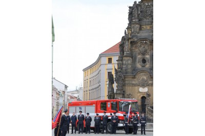 Slavnostní předání cisternové automobilové stříkačky JSDH Olomouc - Chválkovice