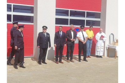 Slavnostní otevření hasičské zbrojnice v Tršicích