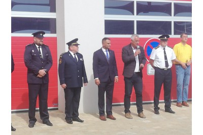 Slavnostní otevření hasičské zbrojnice v Tršicích